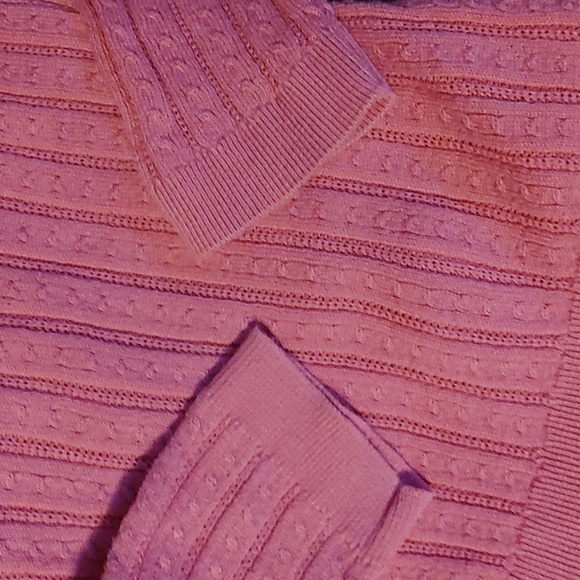 Pink Button up Sweater Sz Med - Picture 3 of 4